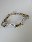 Silver Steed Large Two Tone Silver French Link Snaffle Bracelet