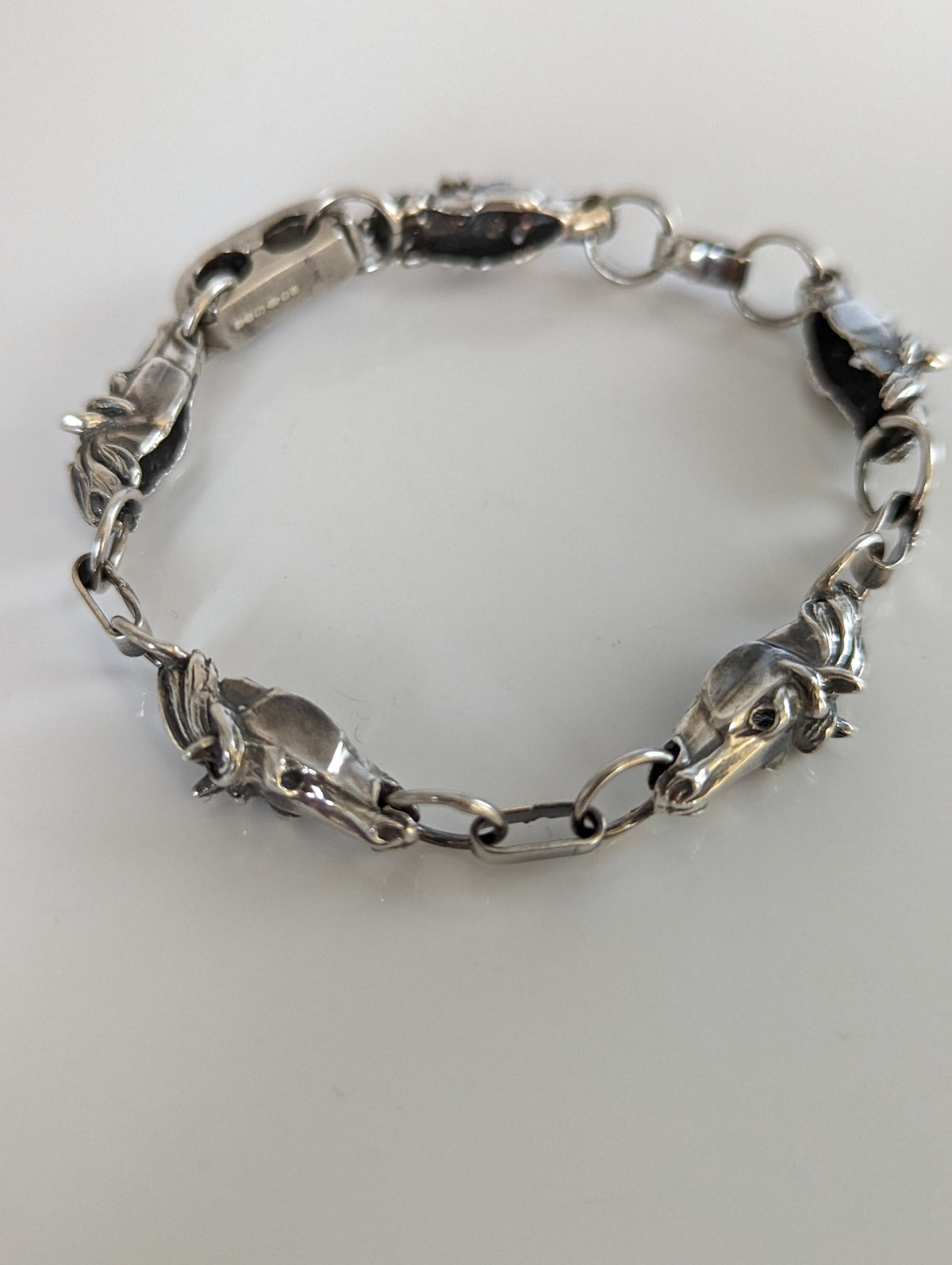 Silver Steed 3D Horse Head Bracelet