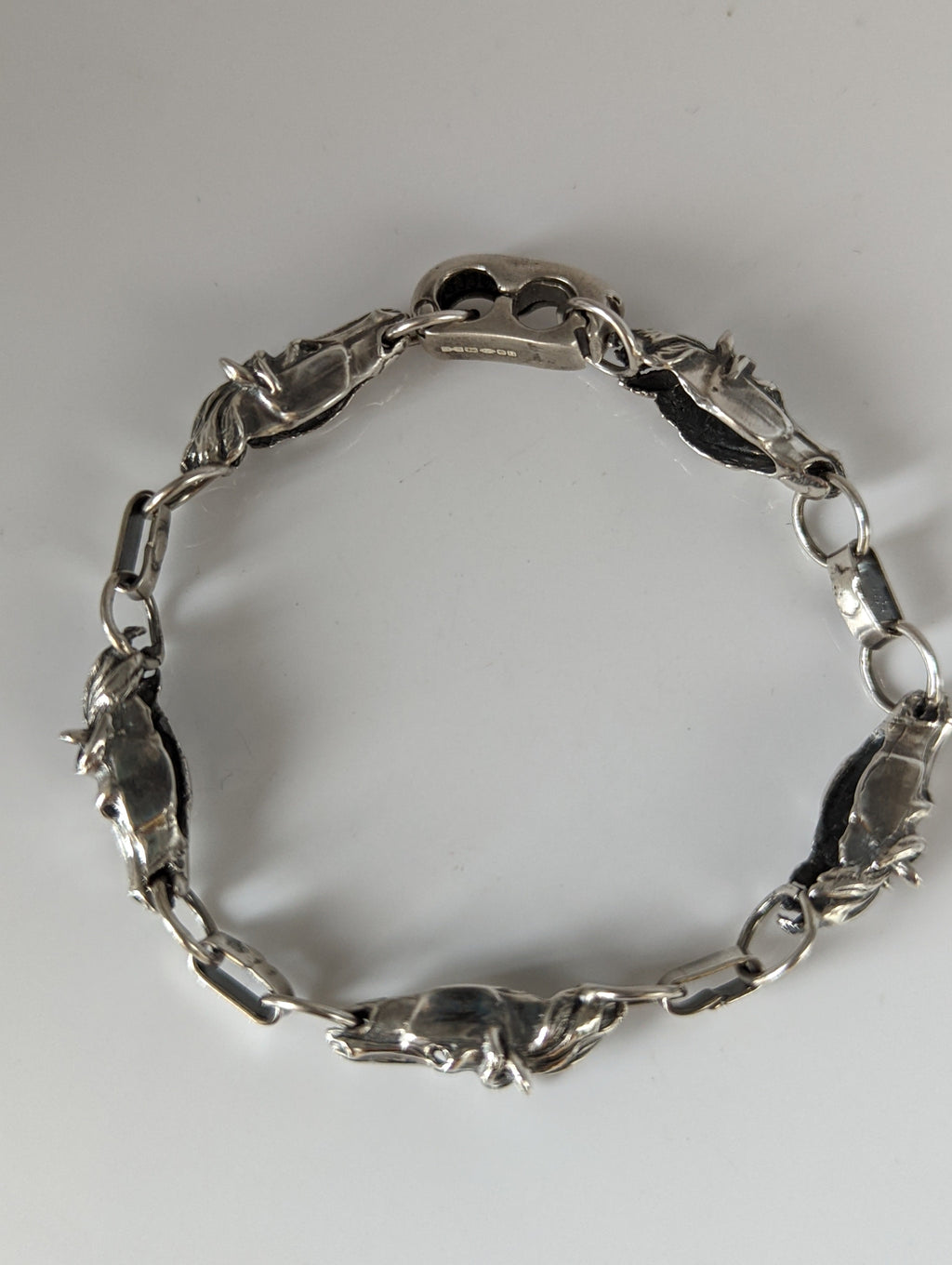 Silver Steed 3D Horse Head Bracelet