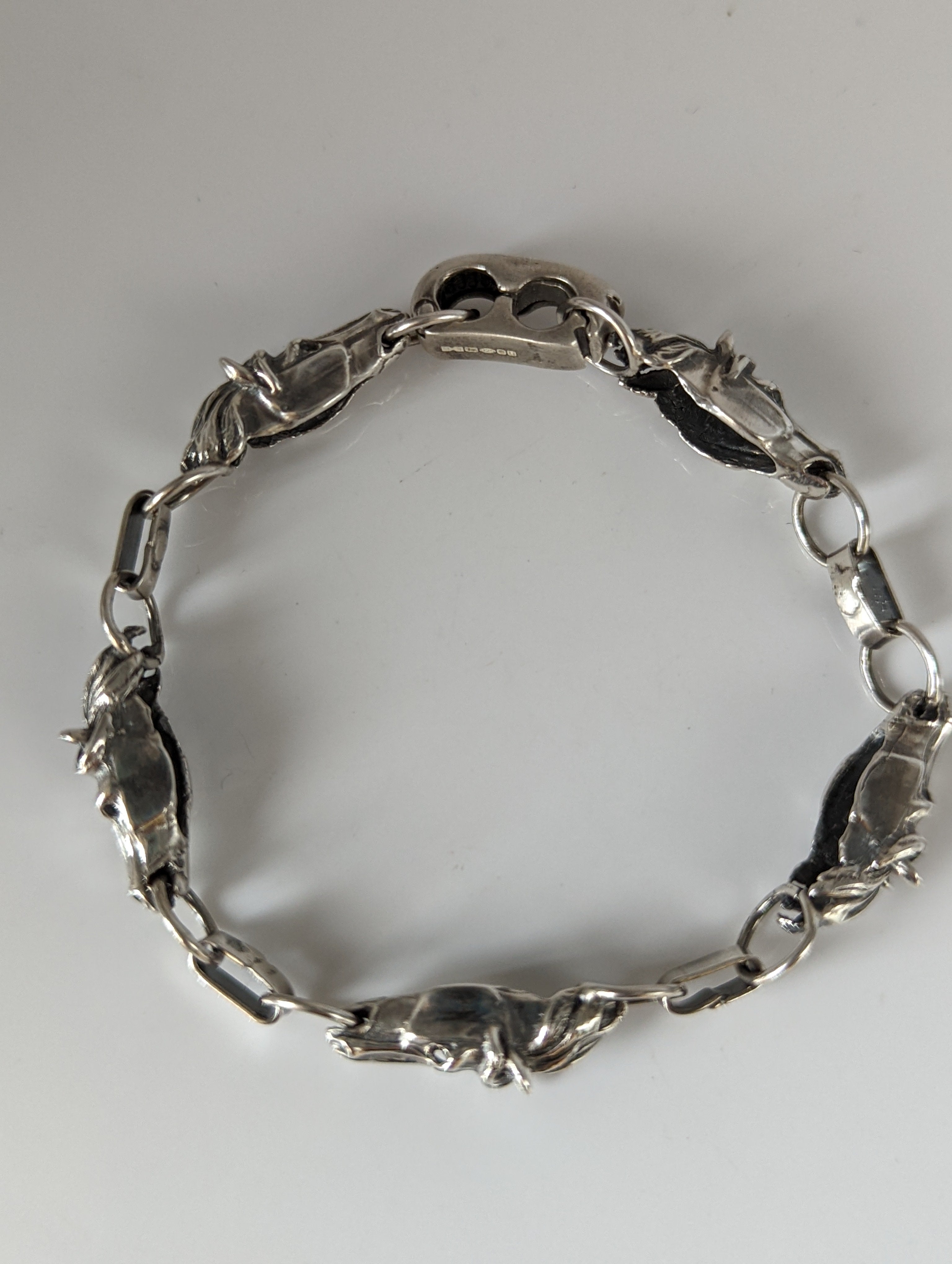 Silver Steed 3D Horse Head Bracelet