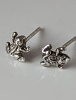 Silver Steed Spotted Frog Stud Earrings