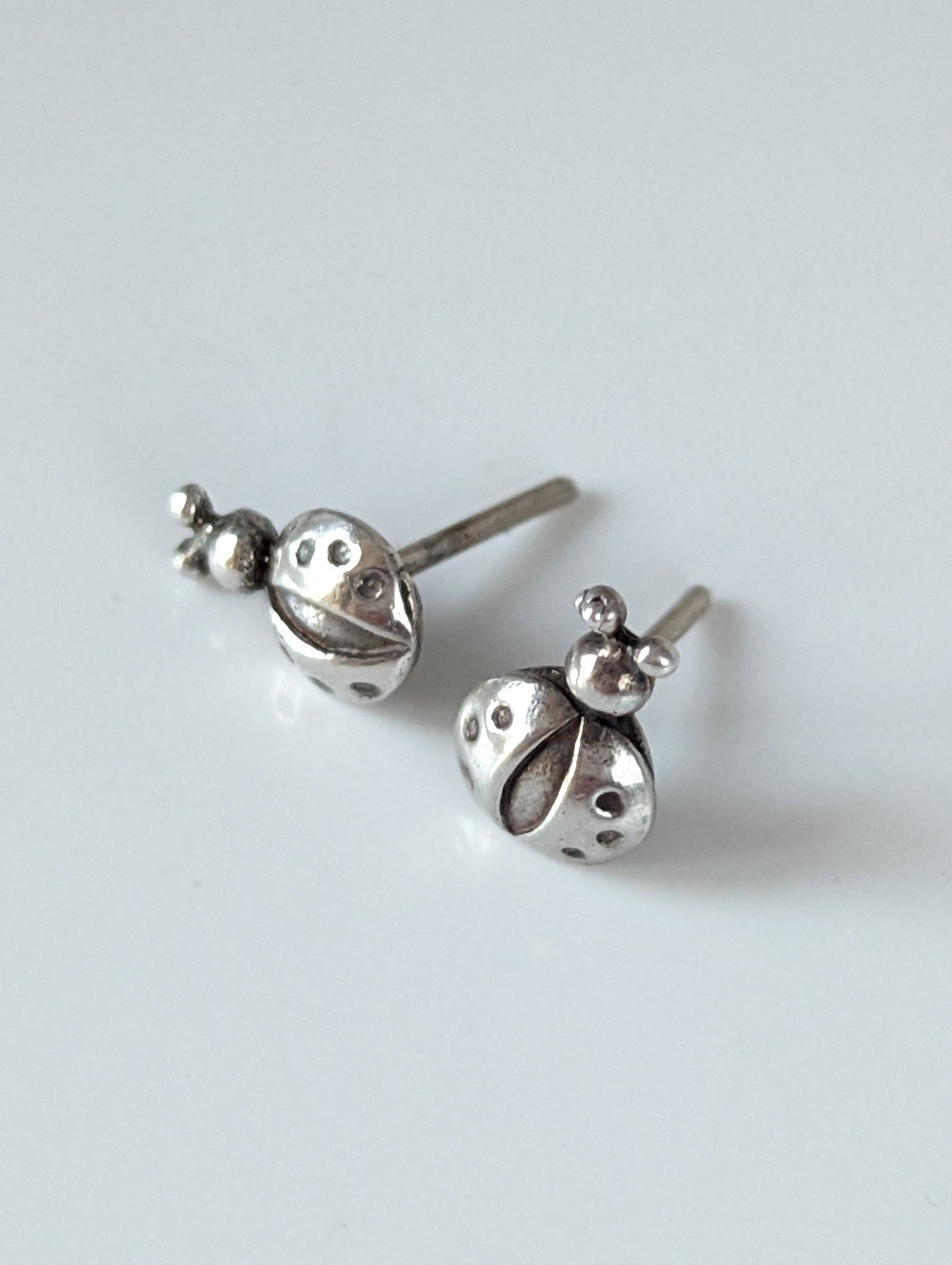 Silver Steed Spotted Ladybird Stud Earrings