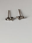 Silver Steed Mouse Stud Earrings