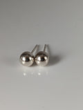 Silver Steed Large Ball Stud Earrings