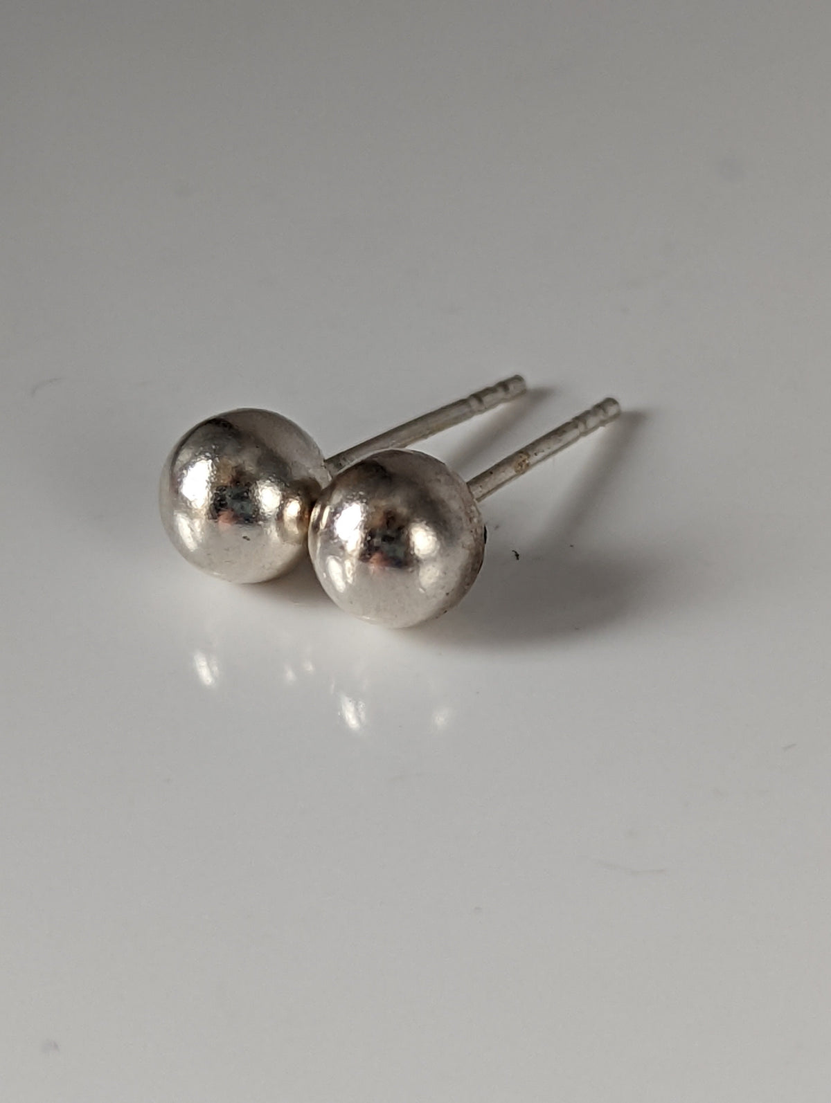 Silver Steed Large Ball Stud Earrings