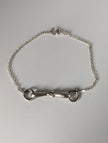 Silver Steed Snaffle on a Chain Delicate Bracelet