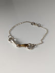 Silver Steed Snaffle on a Chain Delicate Bracelet