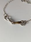 Silver Steed Snaffle on a Chain Delicate Bracelet
