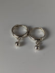 Silver Steed Ball Hoop Earrings