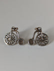 Silver Steed Penny Farthing Bike Stud Earrings
