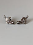 Silver Steed Broken Boot Stud Earrings