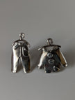 Silver Steed Pajama Stud Earrings