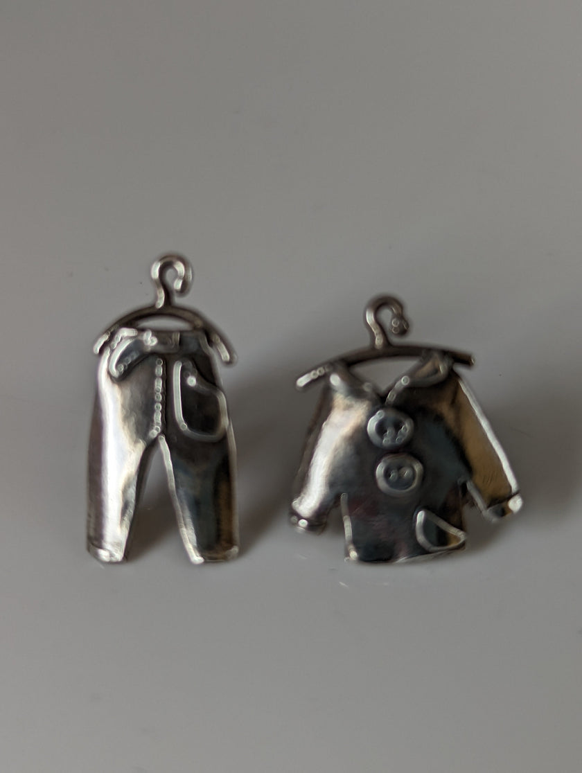 Silver Steed Pajama Stud Earrings