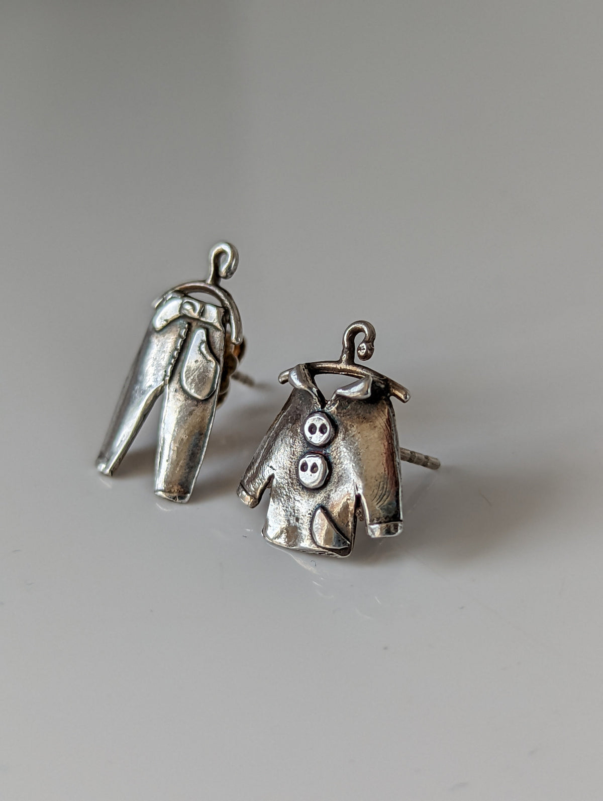 Silver Steed Pajama Stud Earrings