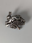 Silver Steed Rabbit Hunting Silver Pin