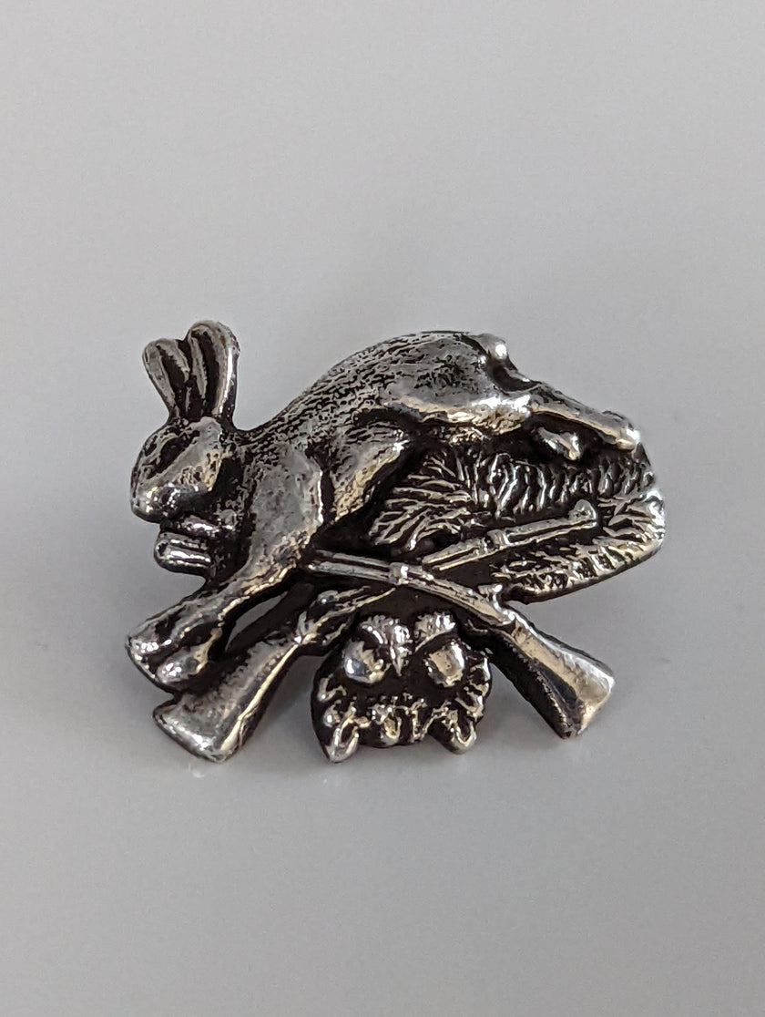 Silver Steed Rabbit Hunting Silver Pin