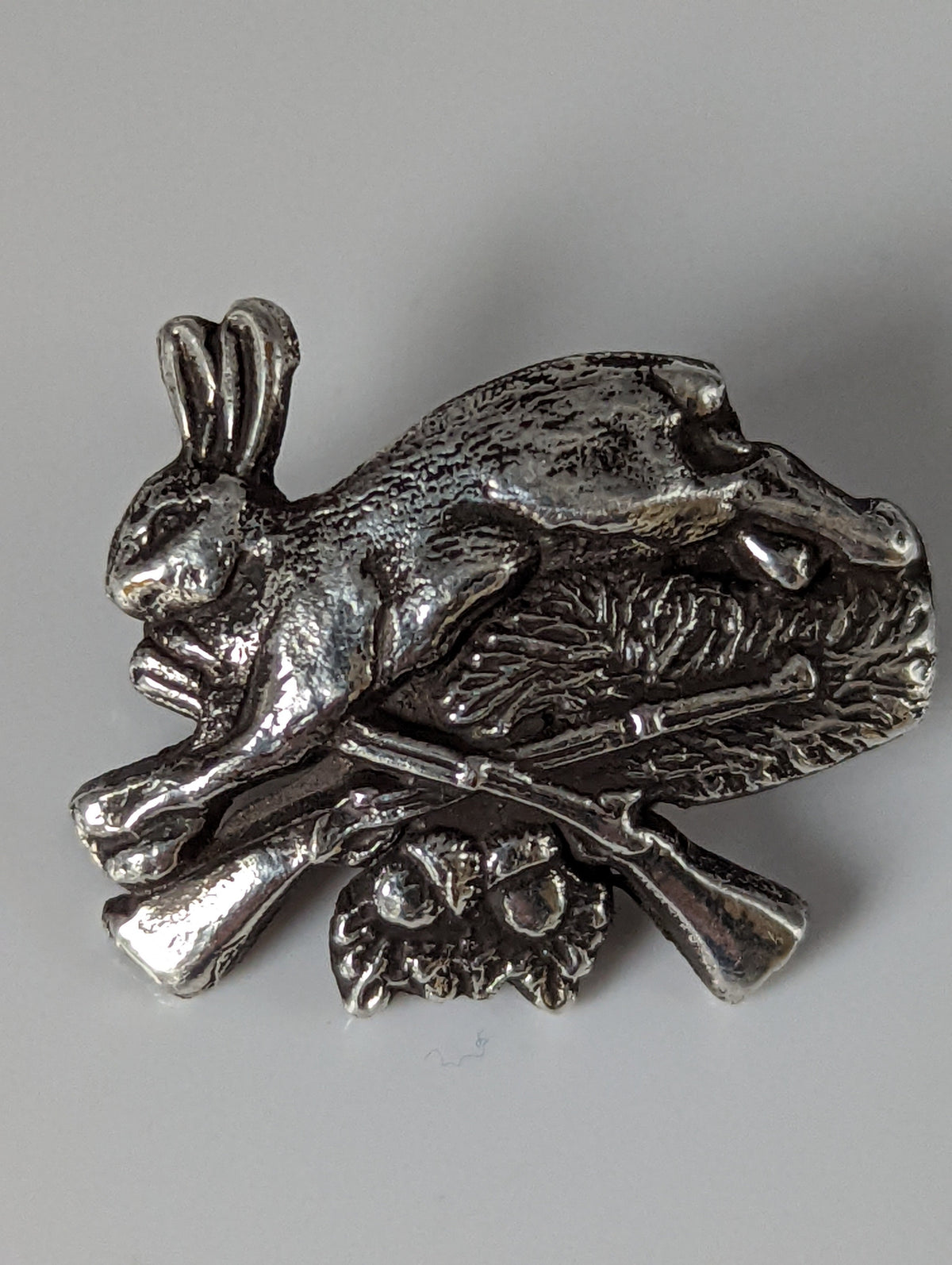 Silver Steed Rabbit Hunting Silver Pin