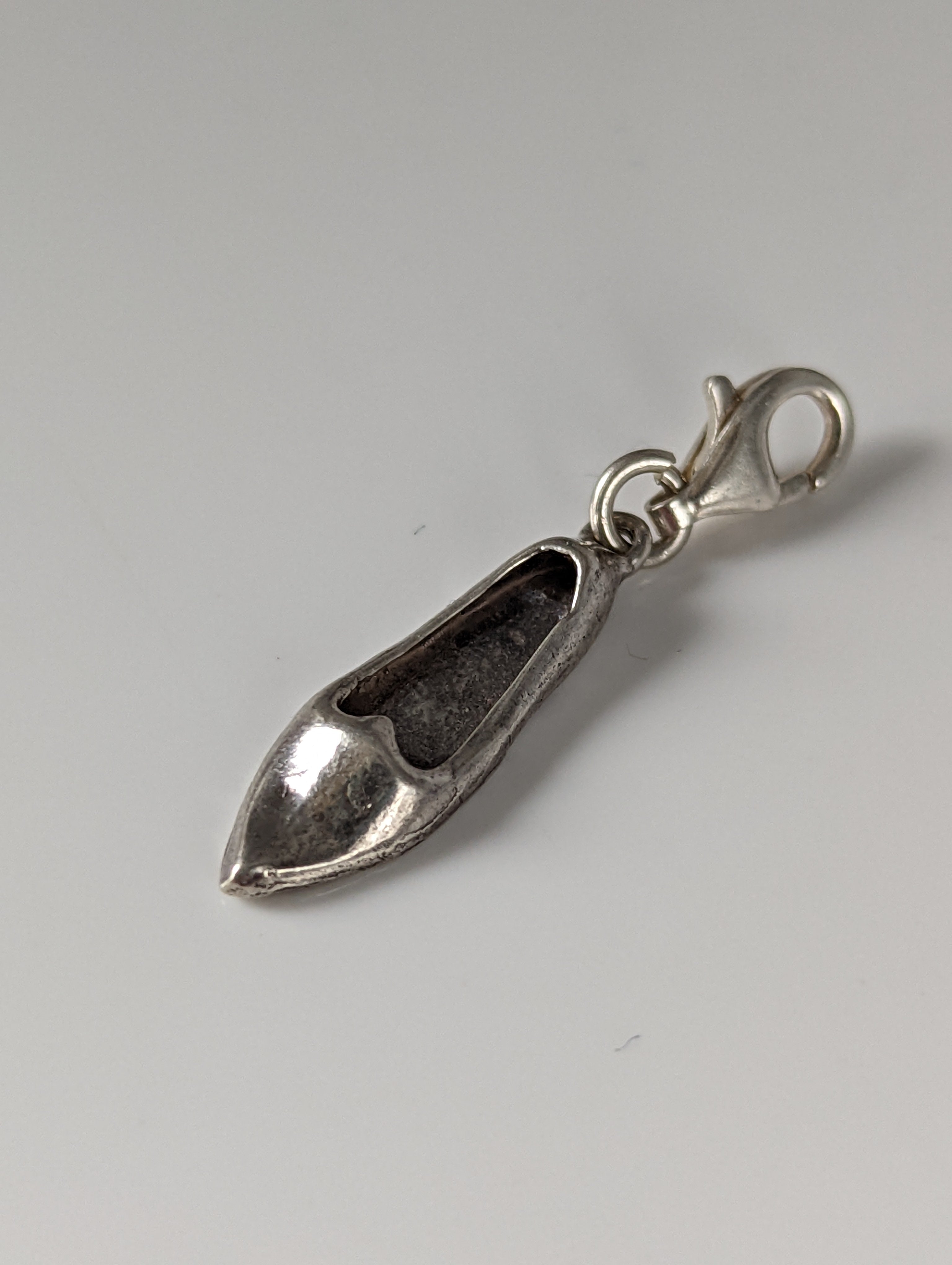 Silver Steed Slipper Silver Charm