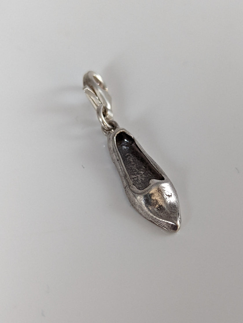 Silver Steed Slipper Silver Charm
