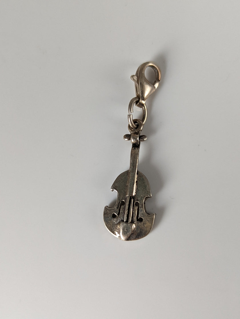 Silver Steed Cello Silver Charm