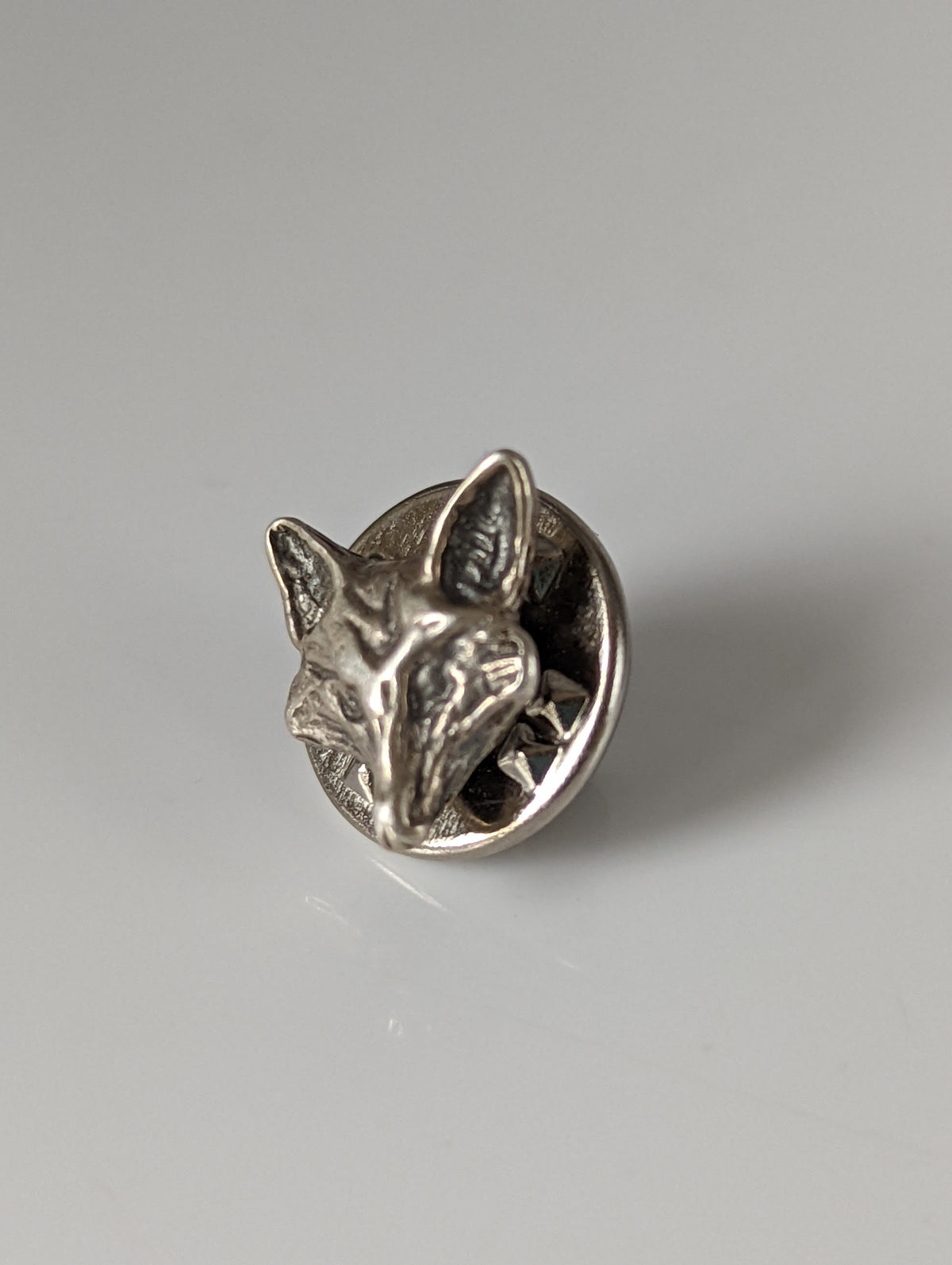 Silver Steed Fox Head Silver Pin