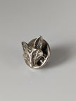 Silver Steed Fox Head Silver Pin