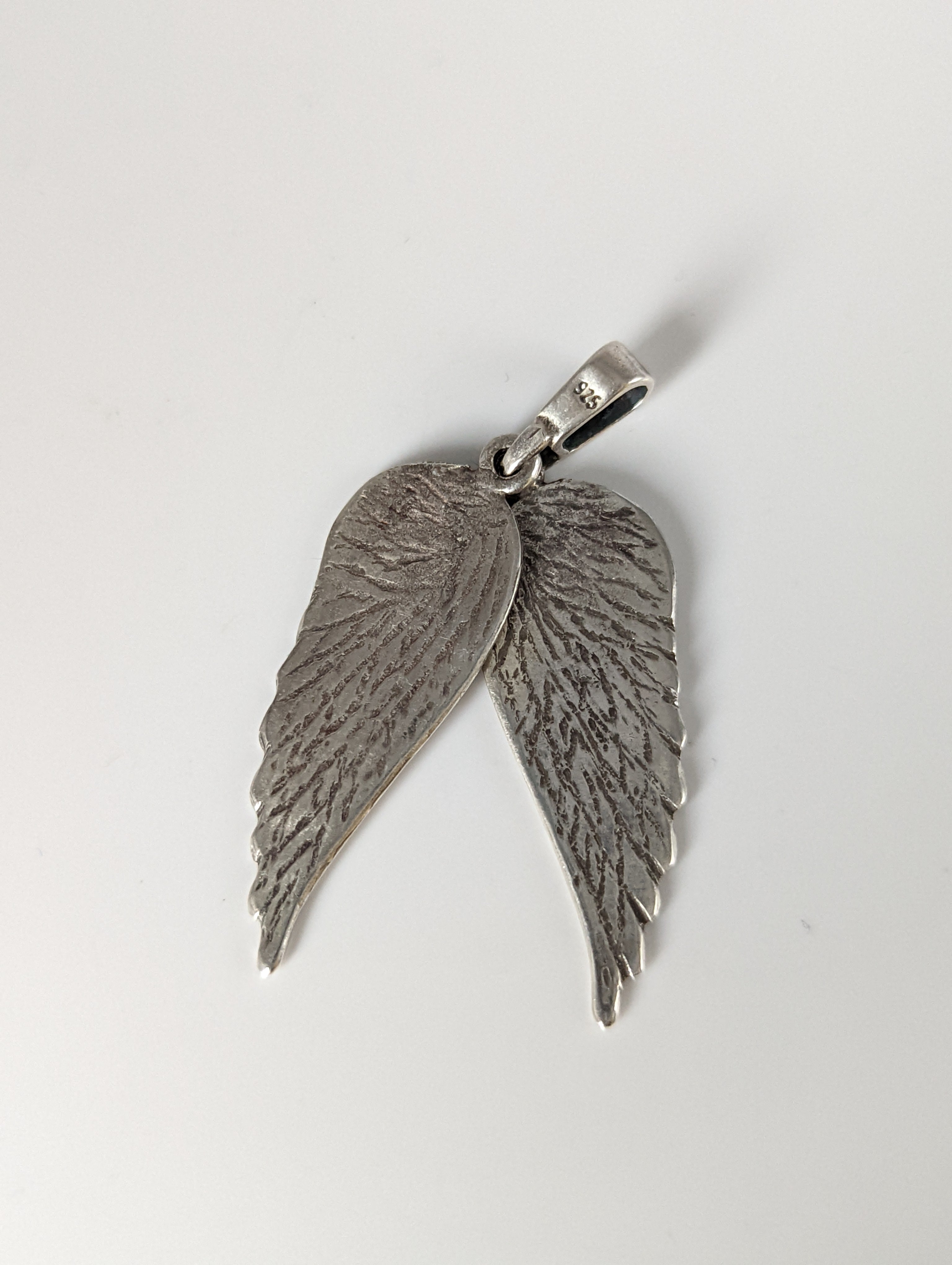 Silver Steed Angel Wings Silver Pendant