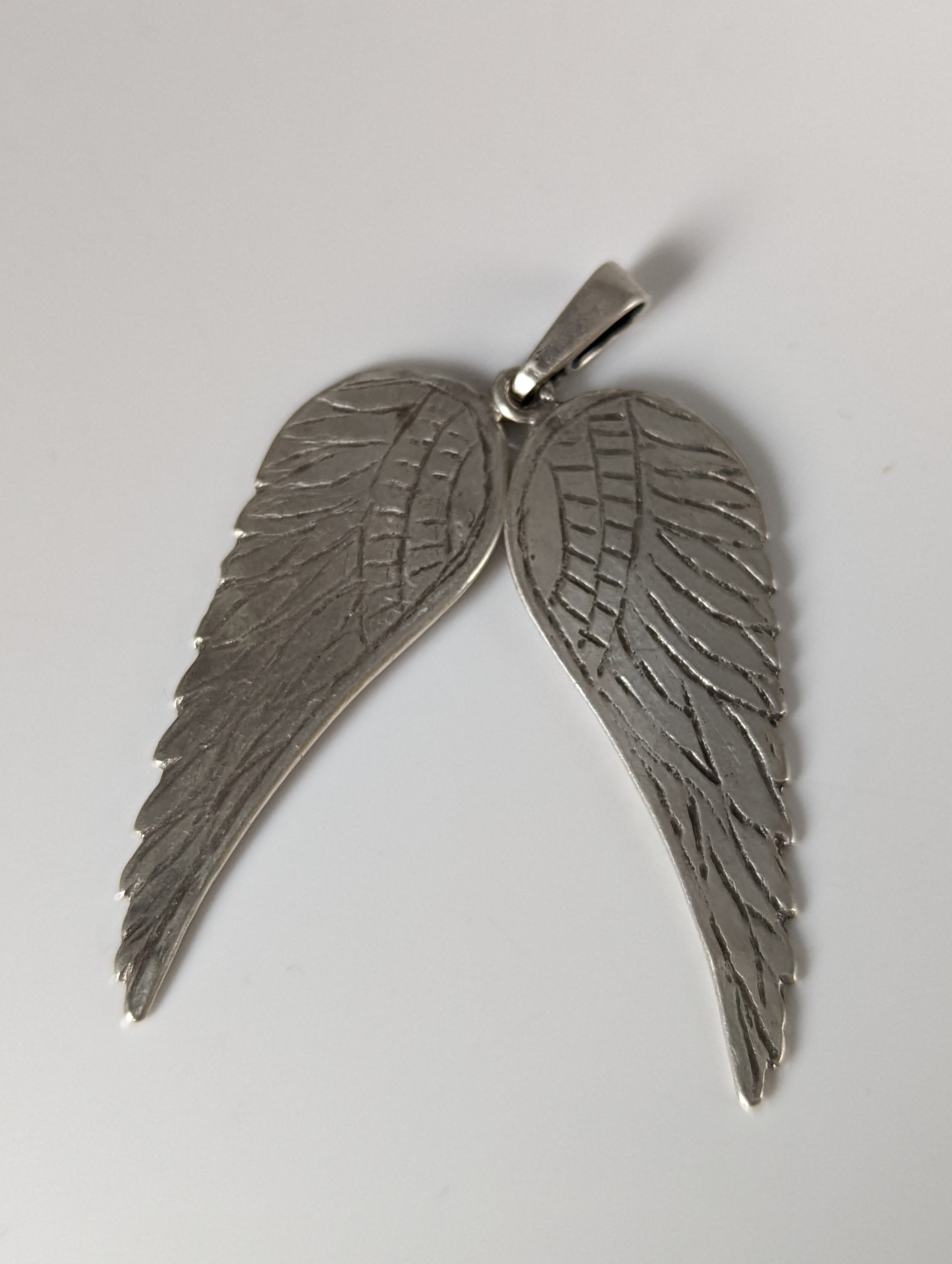 Silver Steed Angel Wings Silver Pendant