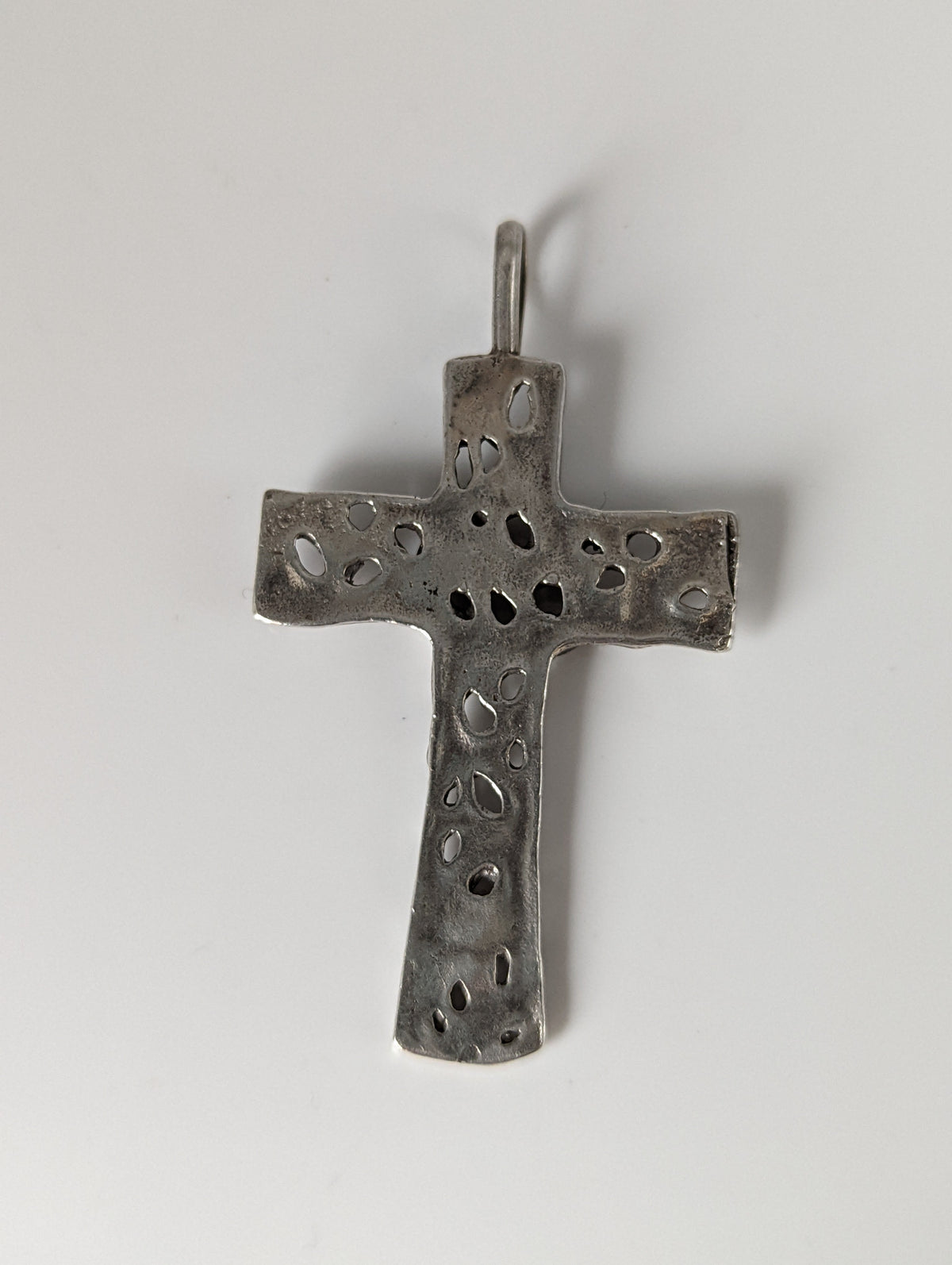 Silver Steed Woven Cross Silver Pendant