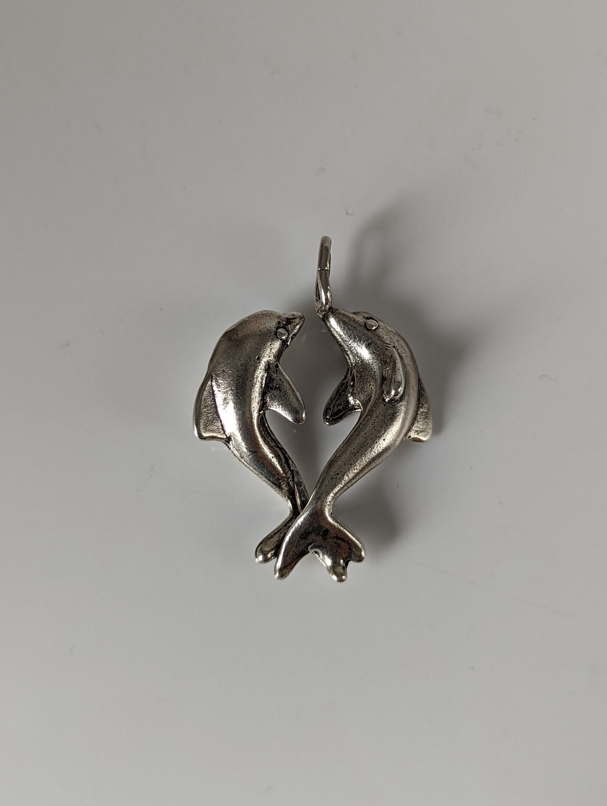 Silver Steed Dancing Dolphins Silver Pendant