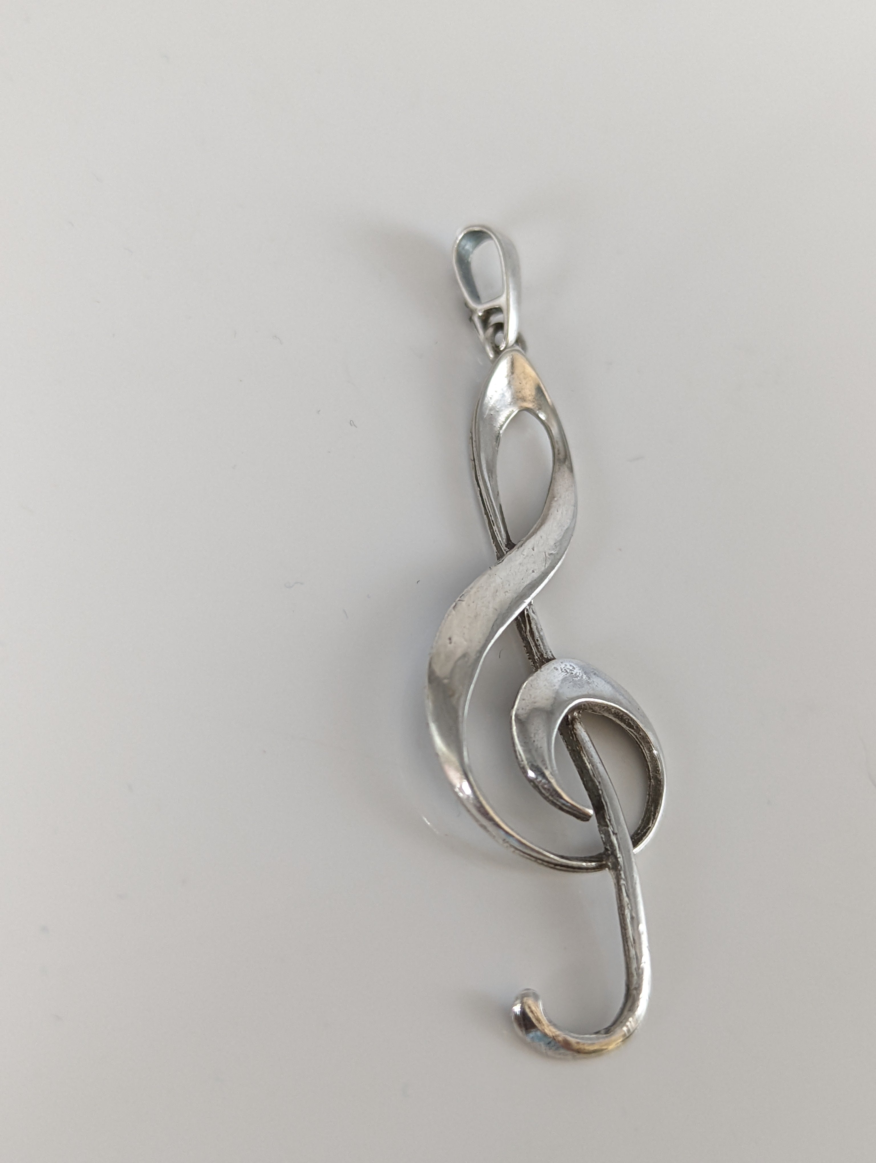 Silver Steed Treble Clef Silver Pendant