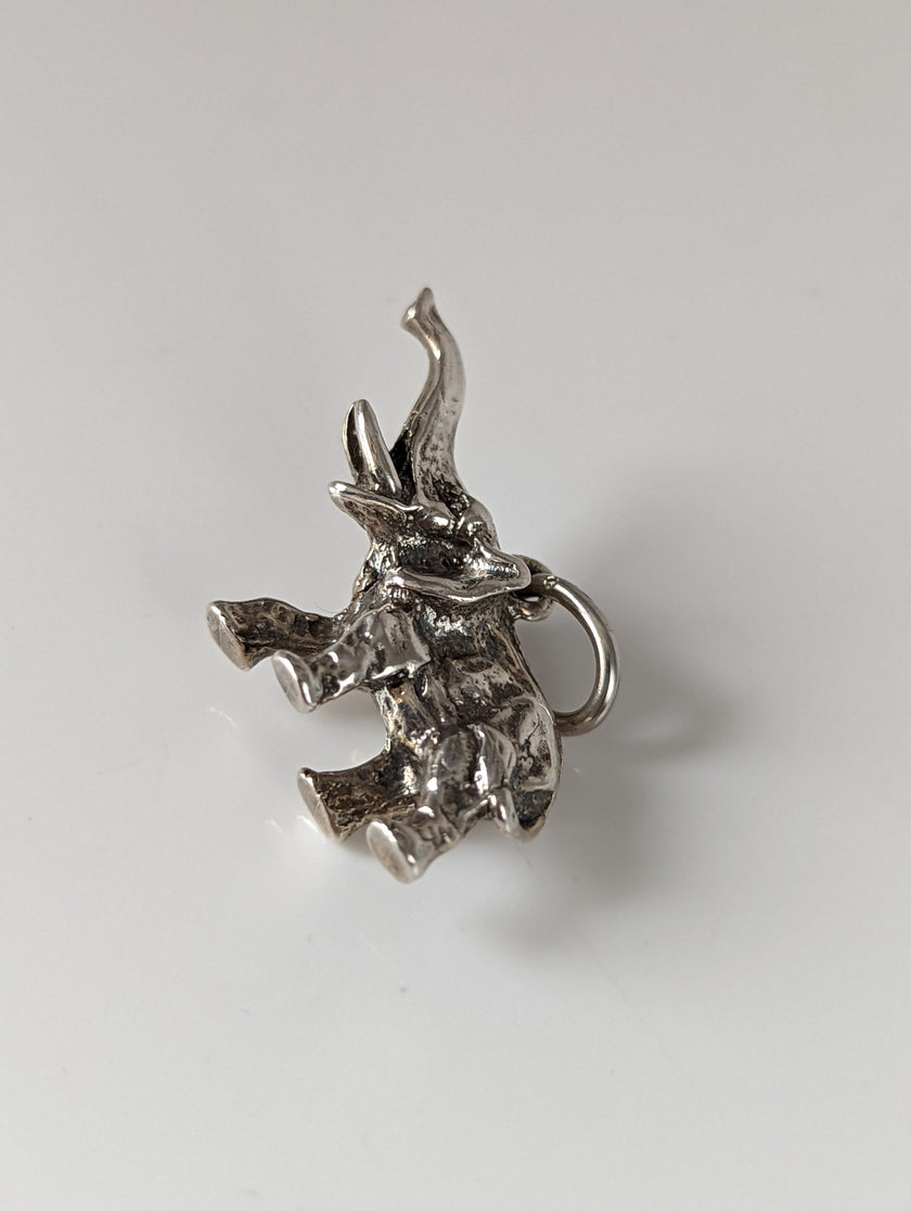 Silver Steed Elephant Silver Pendant