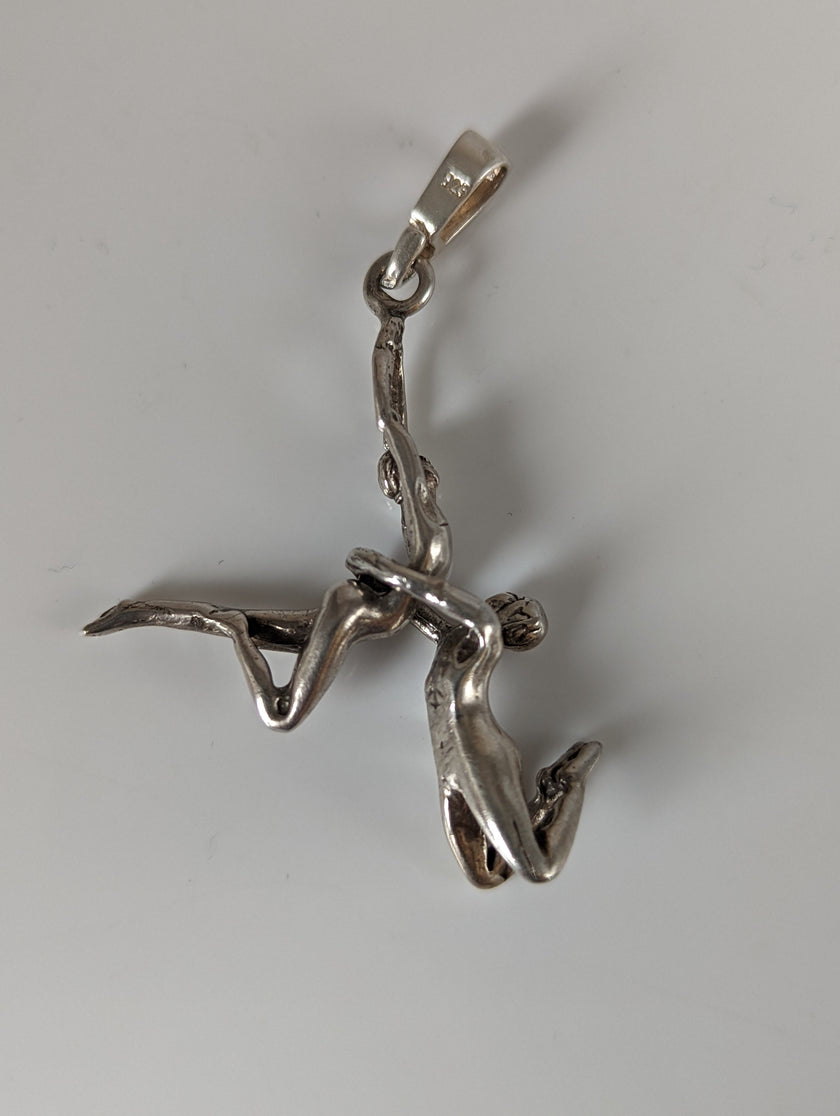 Silver Steed Acrobats Silver Pendant