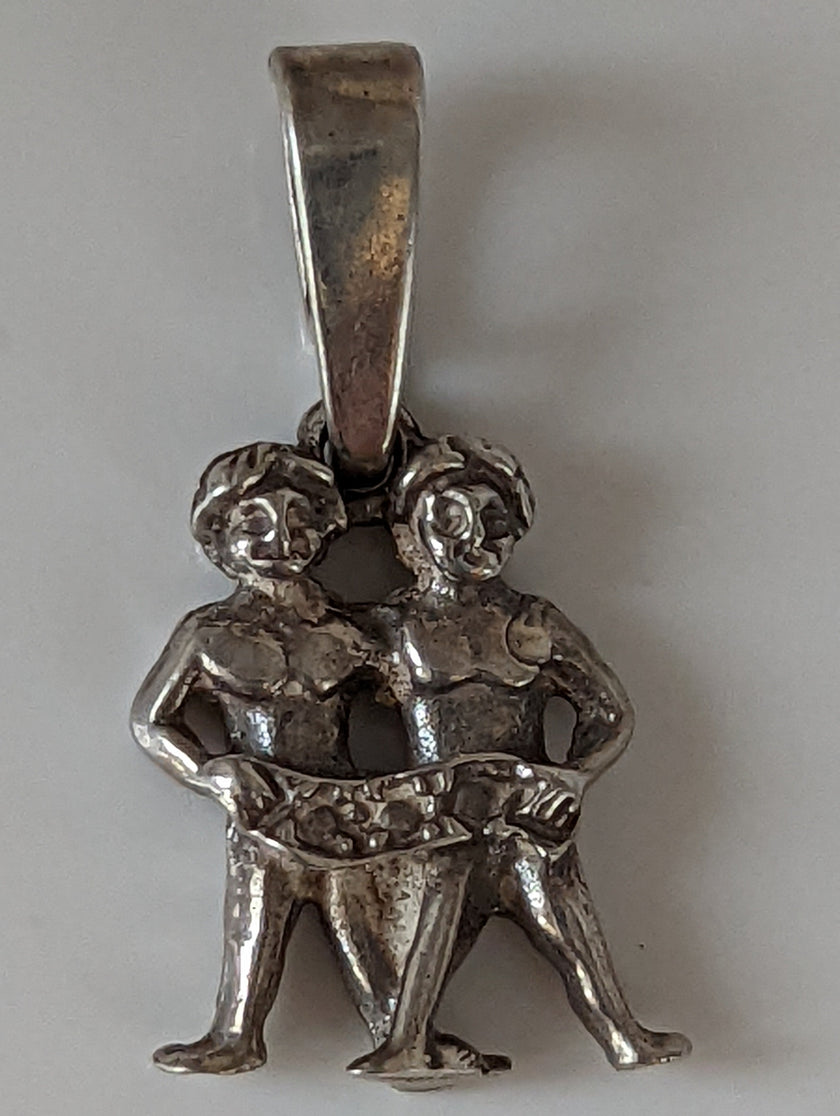 Silver Steed Romans Twins Silver Pendant