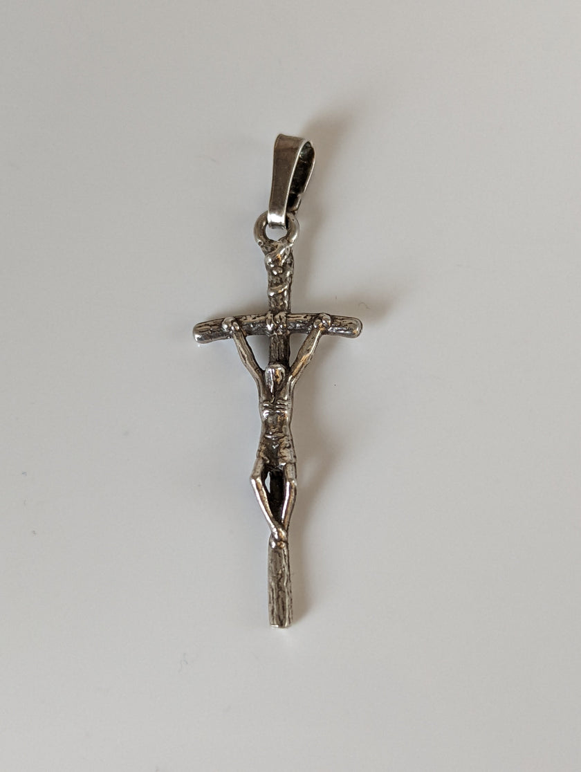 Silver Steed Crucifix Silver Pendant