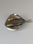 Silver Steed Extravagant Leaf & Stems Silver Pendant