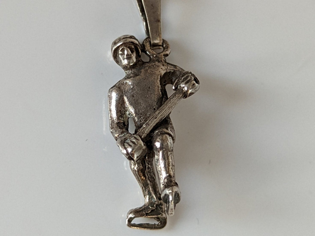 Silver Steed Ice Hockey Silver Pendant