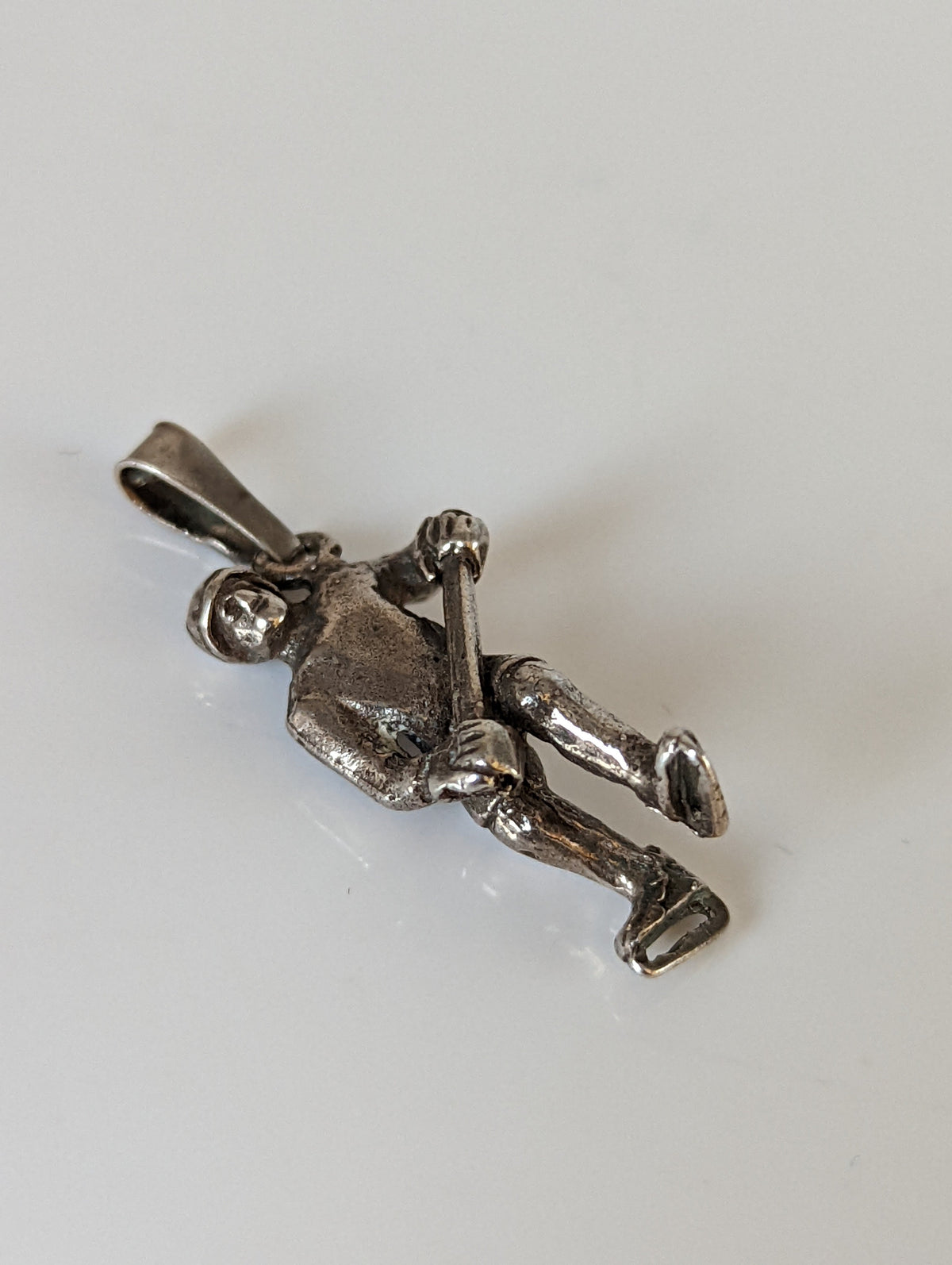 Silver Steed Ice Hockey Silver Pendant