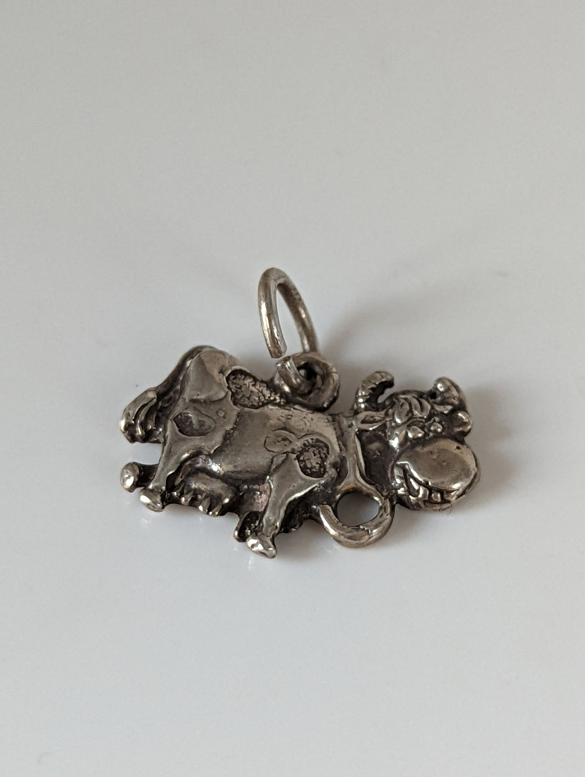 Silver Steed Happy Cow Silver Pendant