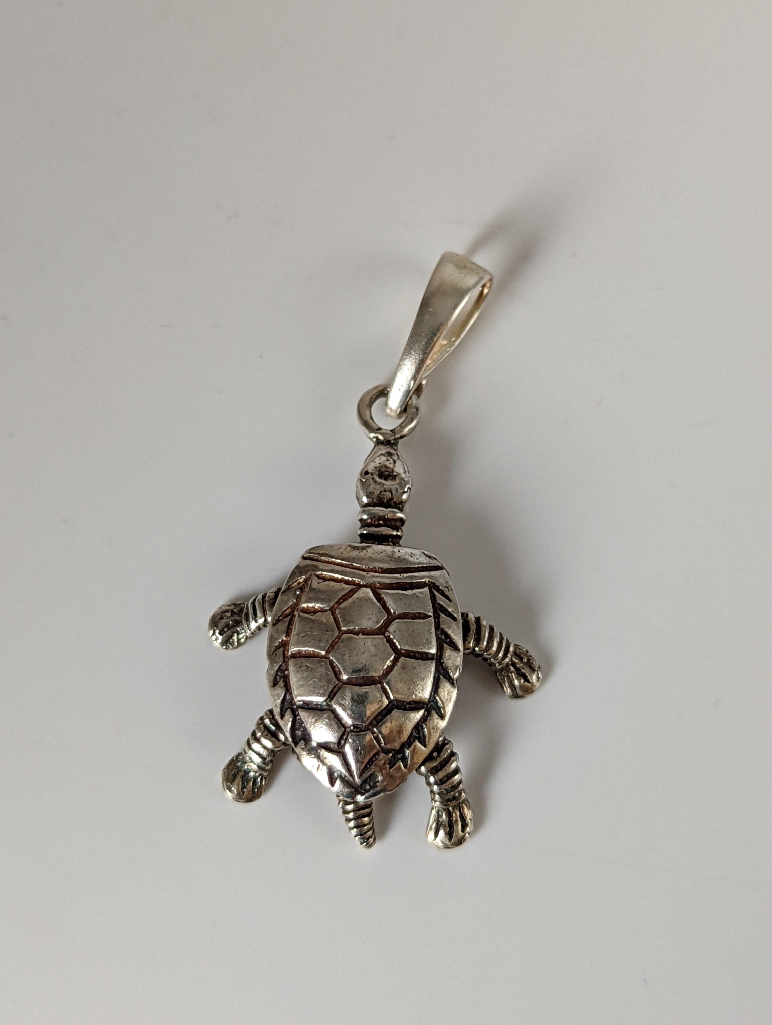 Silver Steed Tortoise Silver Pendant