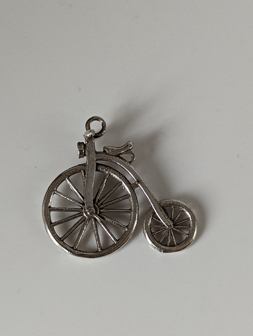 Silver Steed Penny Farthing Bike Silver Pendant