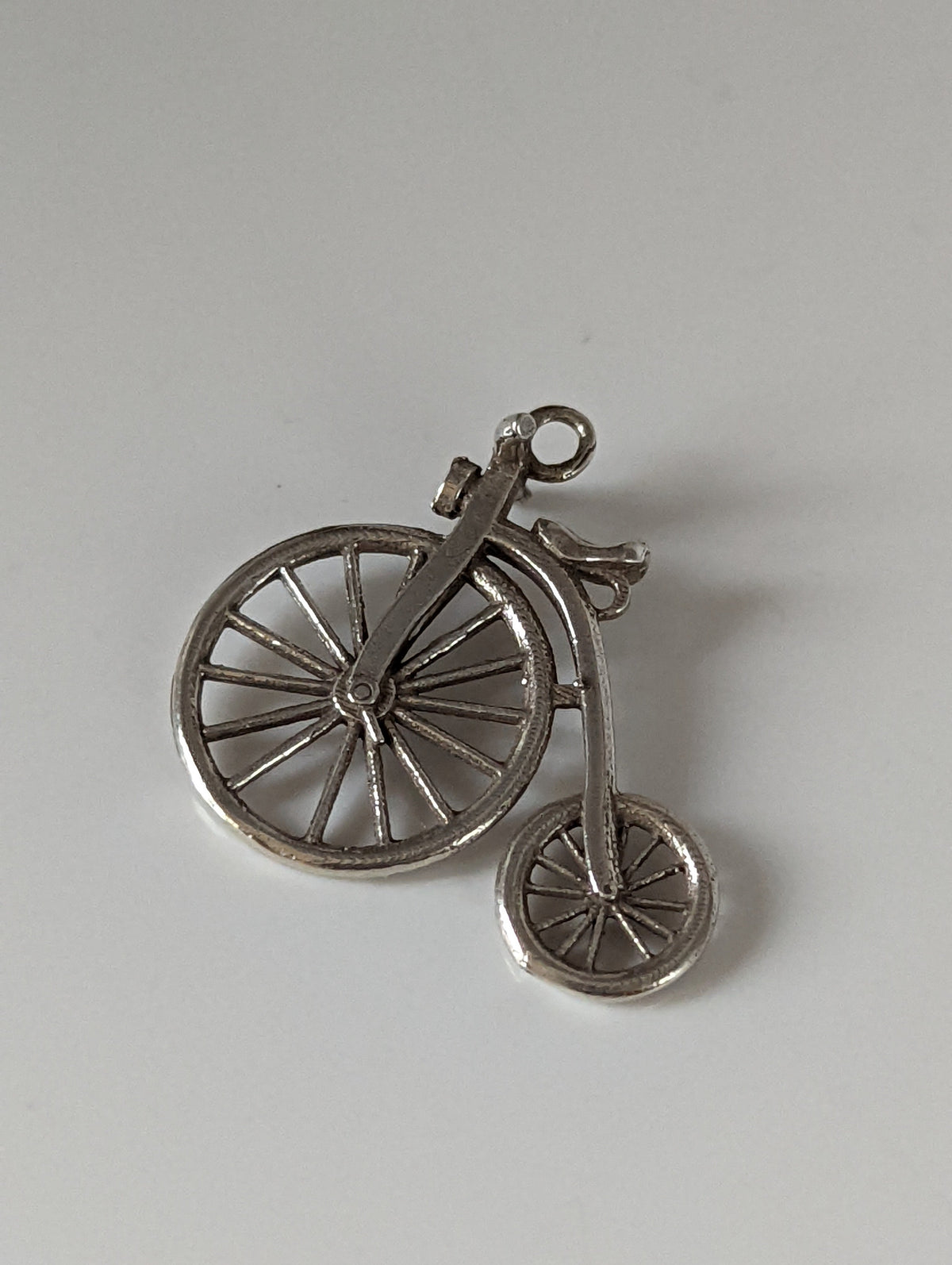 Silver Steed Penny Farthing Bike Silver Pendant