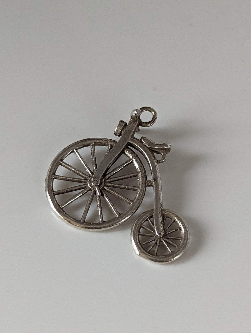 Silver Steed Penny Farthing Bike Silver Pendant