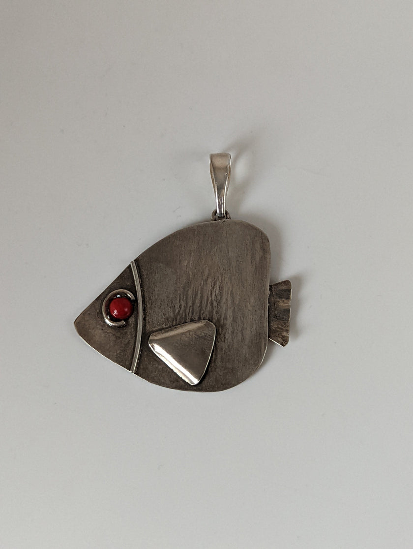 Silver Steed Angel Fish Silver Pendant