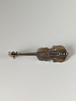 Silver Steed Cello Silver Brooch