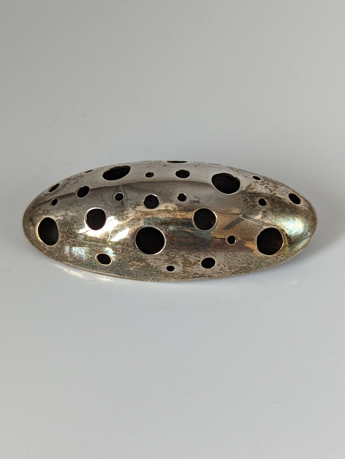 Silver Steed Coral Silver Brooch