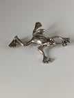 Silver Steed Leaping Frog Silver Brooch