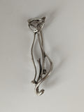 Silver Steed Feline Silver Brooch