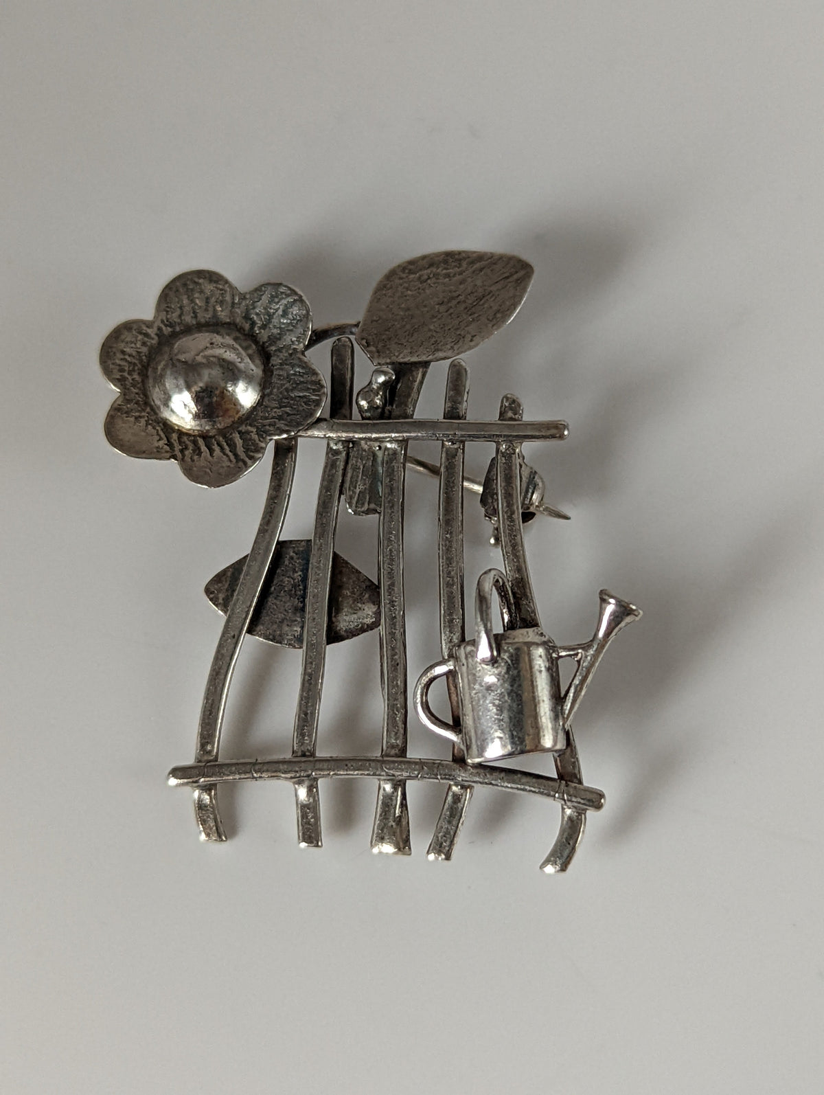 Silver Steed Garden Silver Brooch