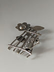 Silver Steed Garden Silver Brooch